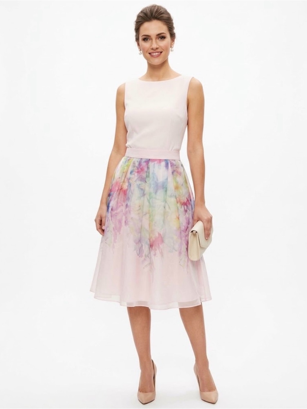 Ted Baker Skater Mini Skirt in Purple and Pink